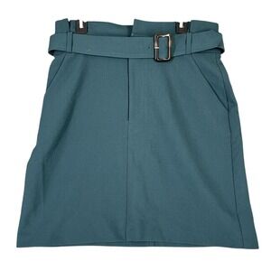 Banana Republic Belted Skirt Women 12 Tailored Workwear Modern Office Chic